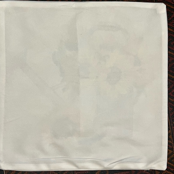 NEW Printed Sunflower in Watering Can Decorative Accent throw Pillow 17x17.5 - Picture 4 of 5